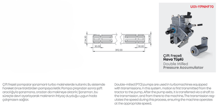 YPNHF70 Double Milled Pressure Accumulator - MALLTURK