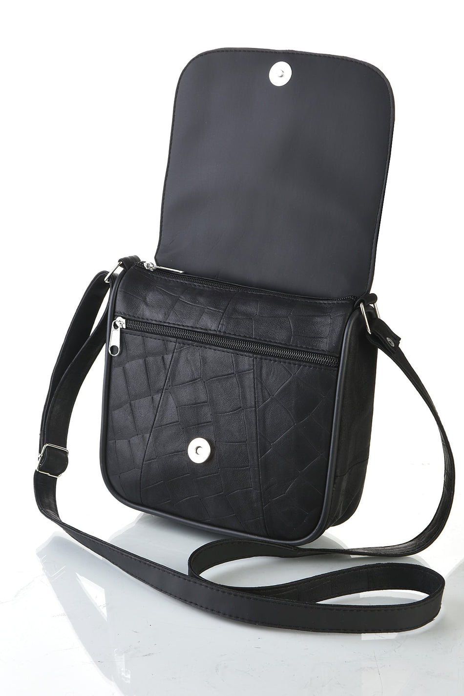 Fubileather Genuine Leather Women's Casual Shoulder Bag - Snake Print