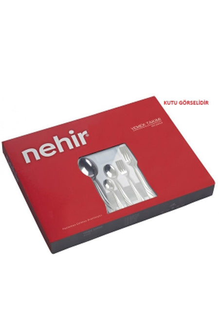 Nehir maksi Satin 60 Piece karton Boxed Fork Spoon Set 18 10 304 1 kalite bicaksiz - MALLTURK
