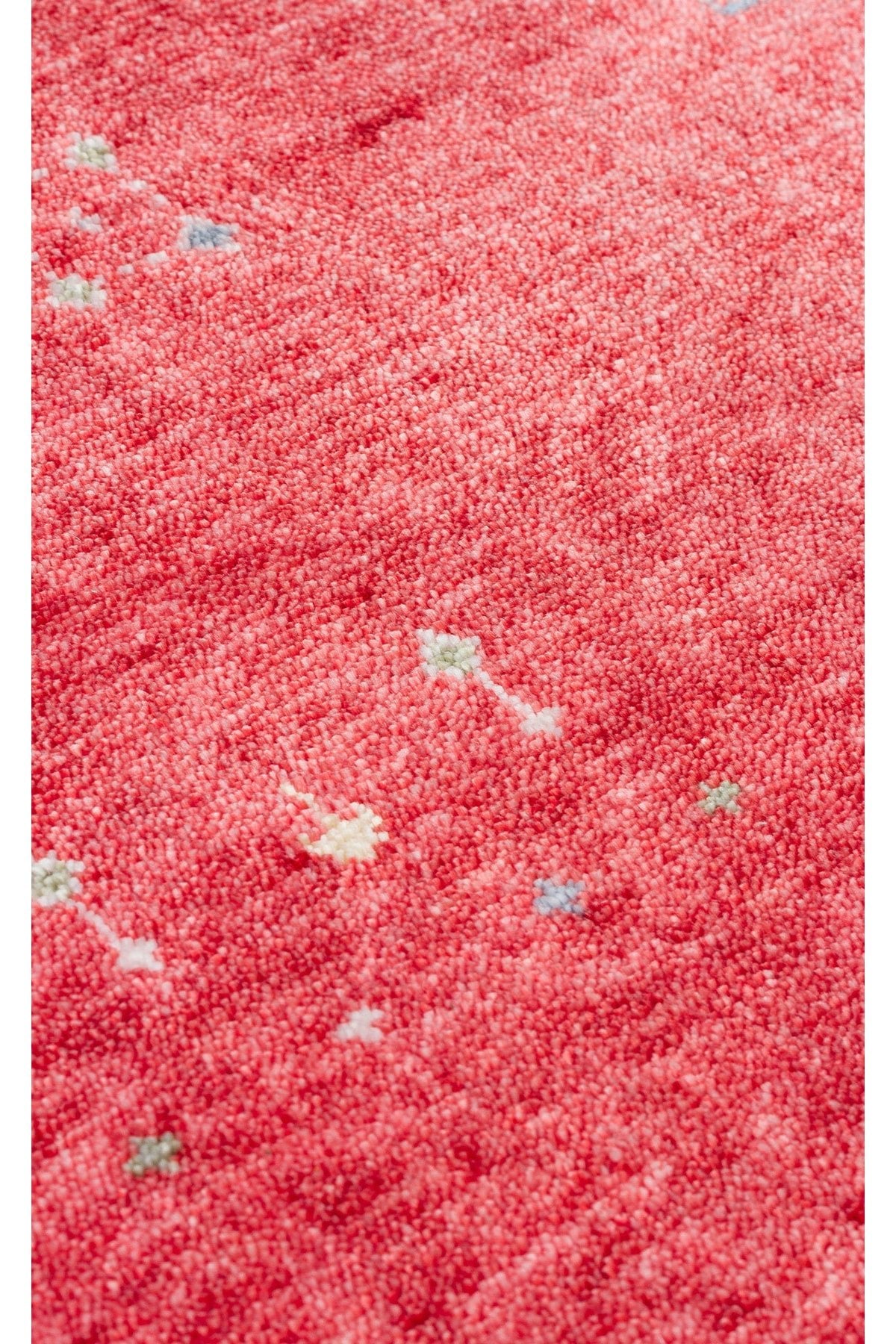 Eko Hali Zara ZR 06 Red Round Special Loom Carpet with Special Dyeing Process for increased Durability - MALLTURK