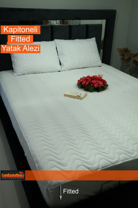 babadag kolleksiyon Cotton Quilted Fitted Mattress Protector - MALLTURK