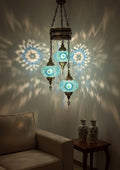 Turkish Mosaic Chandelier – 3 Globe
