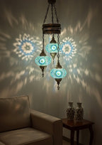 Turkish Mosaic Chandelier – 3 Globe