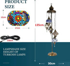 Turkish Mosaic Floor Lamp – 5 Globe