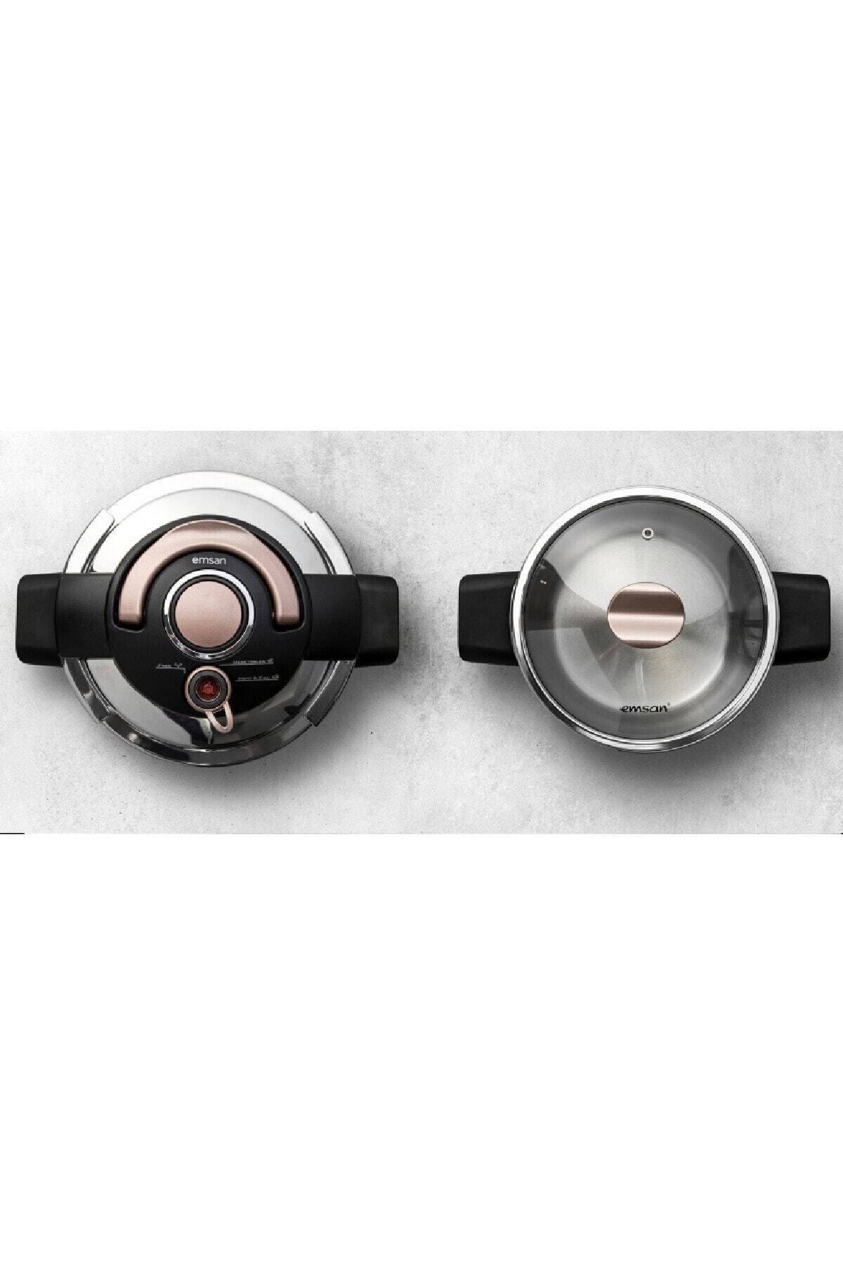 Emsan innocook Pressure Cooker Set Golden Pink 4 6.5 Lt - MALLTURK