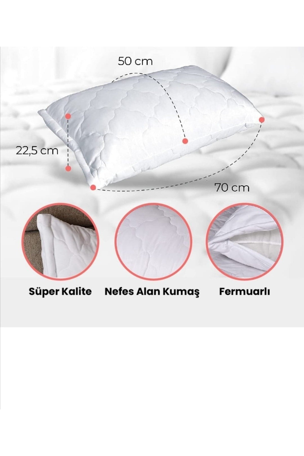 AYHOME Waterproof Cotton Quilted Pillow Protector - MALLTURK