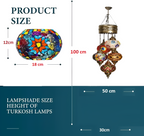 Turkish Mosaic Chandelier – 5 Globe