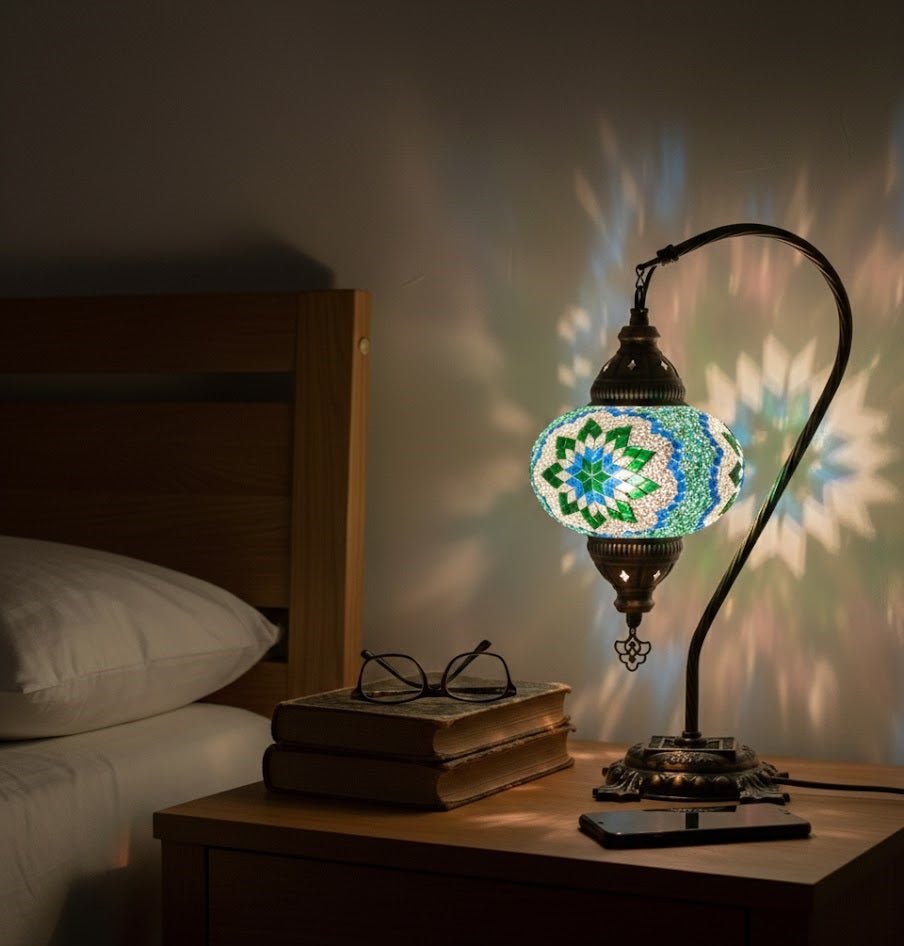 Table lamp, bedside table, bedside lighting, Turkish lamp night light - MALLTURK