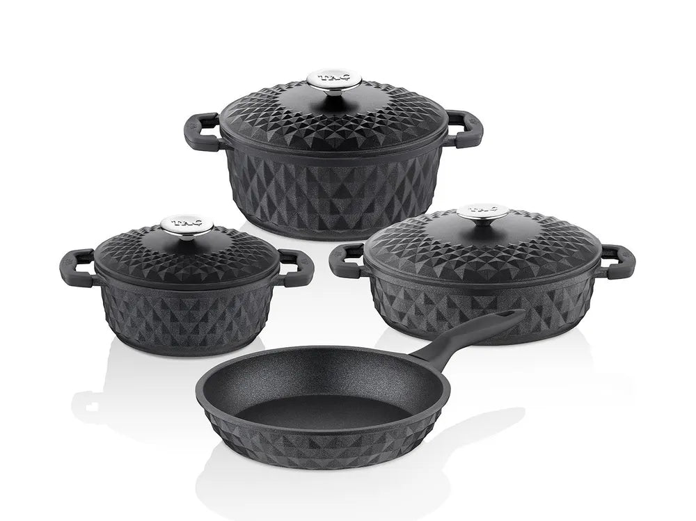 TAC Carabella 7-Piece Cast Iron Cookware Set Black