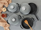 TAC Carabella 7-Piece Cast Iron Cookware Set, Gray