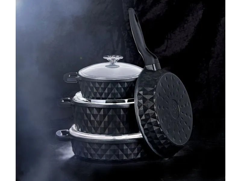 TAC Carabella 7-Piece Cast Iron Cookware Set Black - MALLTURK