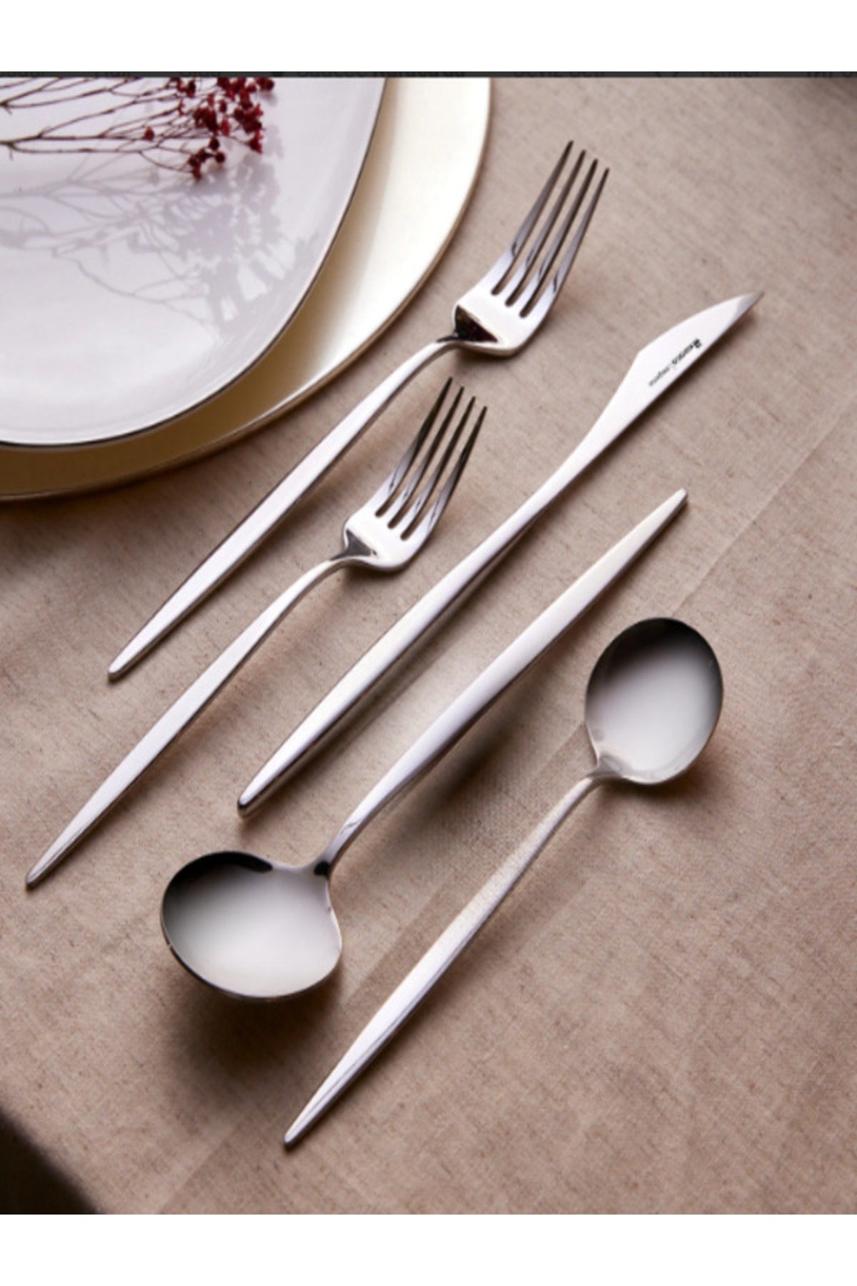 Karaca porto 12 Place Setting 60 Piece elegance Flatware Set Boxed - MALLTURK