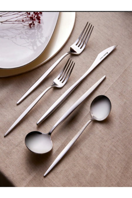Karaca porto 12 Place Setting 60 Piece elegance Flatware Set Boxed - MALLTURK