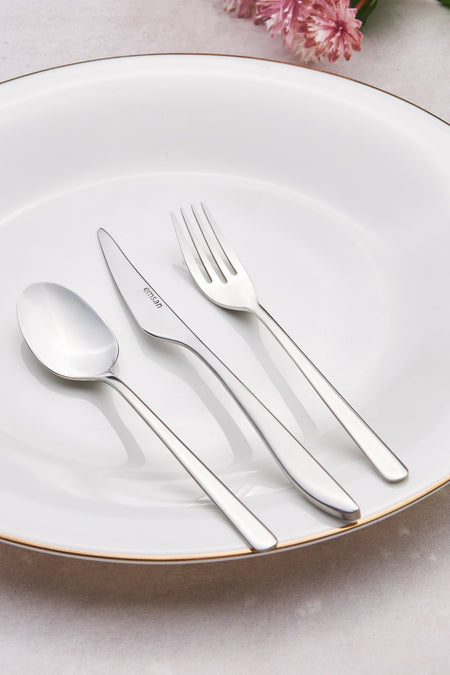 Emsan bello 72 Piece 12 Place Setting Flatware Set - MALLTURK