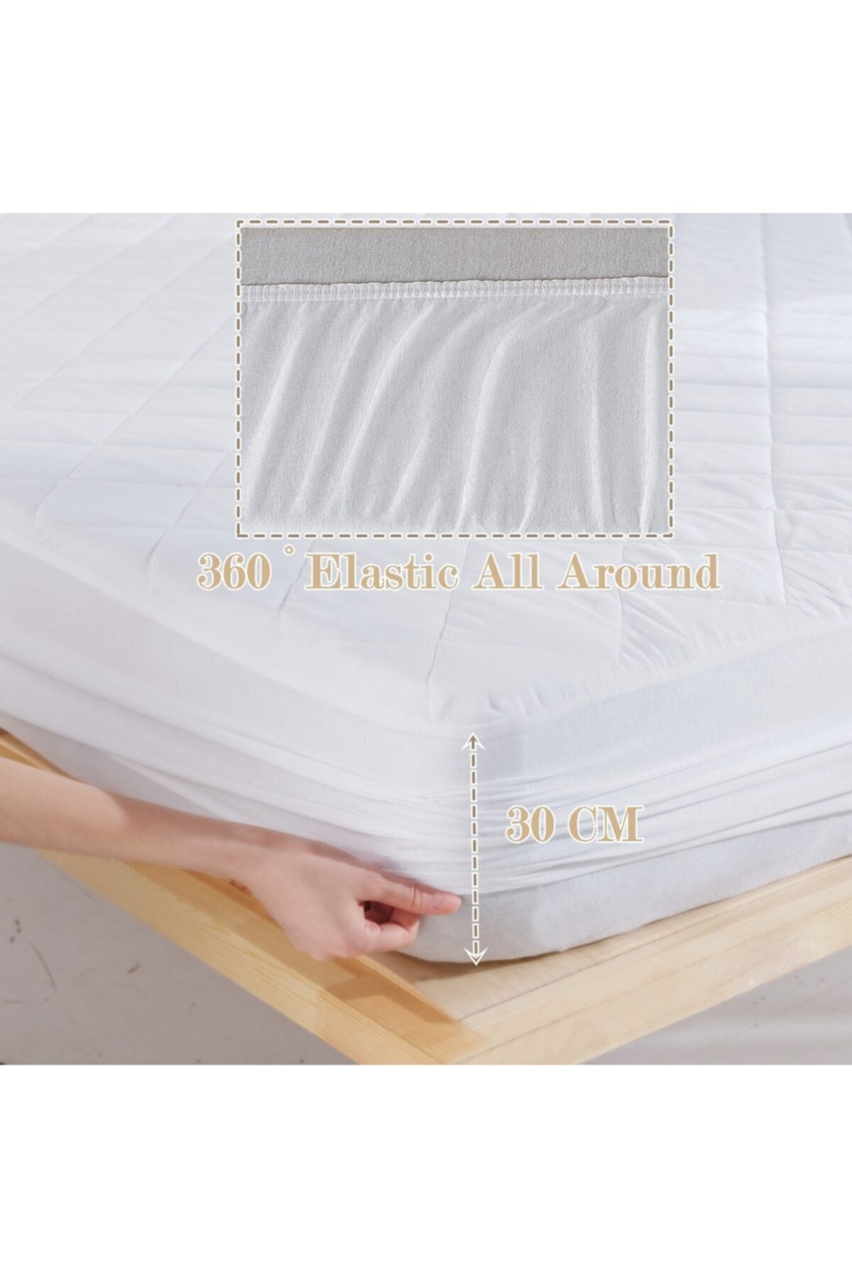 sueda Waterproof Cotton Quilted Fitted Mattress Protector - MALLTURK