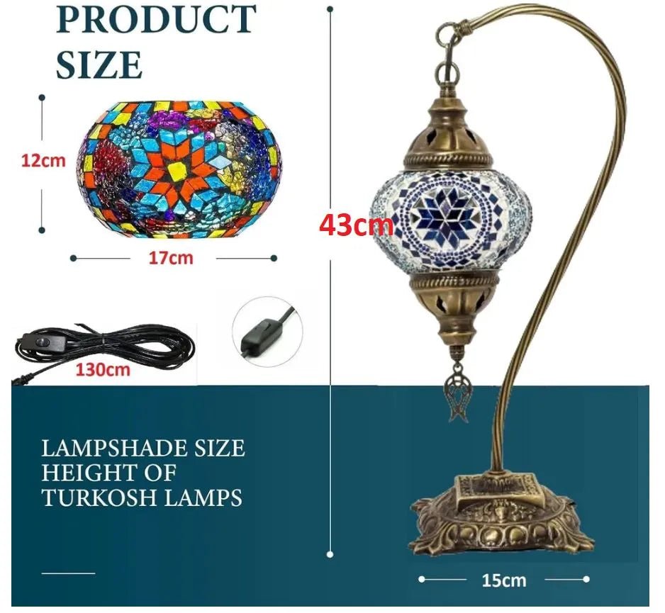 Table lamp, bedside table, bedside lighting, Turkish lamp night light - MALLTURK