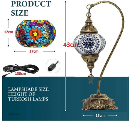 Table lamp, bedside table, bedside lighting, Turkish lamp night light - MALLTURK