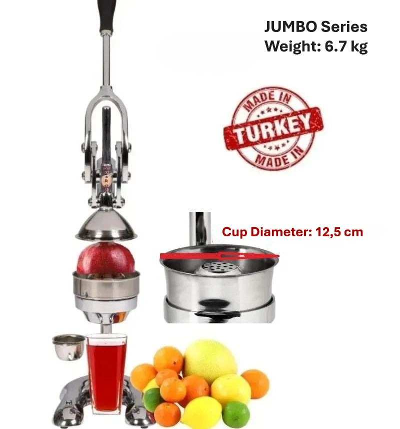 Maskot Jumbo Chrome Professional Manual Pomegranate and Citrus Juicer