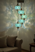 Turkish Mosaic Chandelier – 5 Globe
