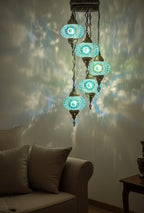 Turkish Mosaic Chandelier – 5 Globe