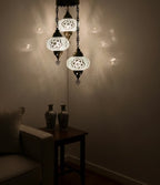 Turkish Mosaic Chandelier – 3 Globe