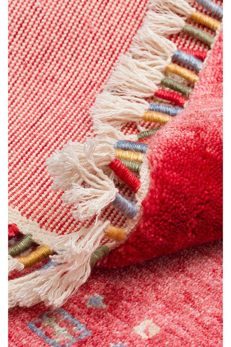 Eko Hali Zara ZR 06 Red Round Special Loom Carpet with Special Dyeing Process for increased Durability - MALLTURK