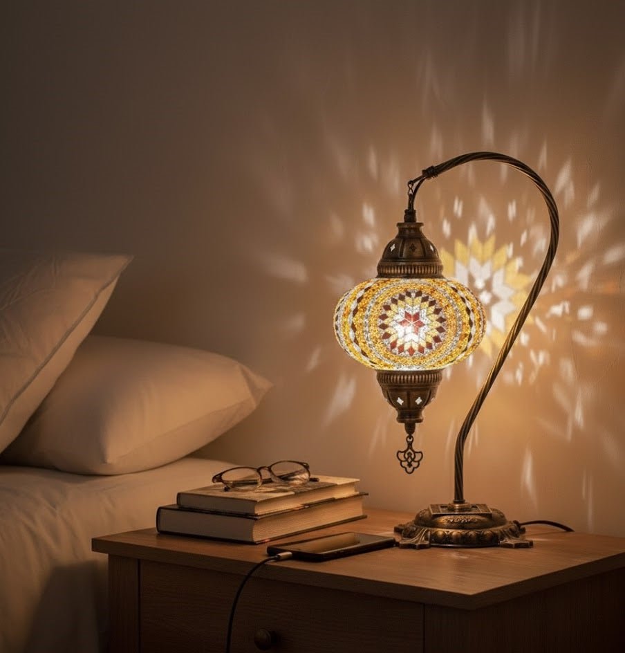 Table lamp, bedside table, bedside lighting, Turkish lamp night light - MALLTURK