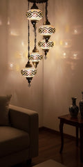 Turkish Mosaic Chandelier – 5 Globe