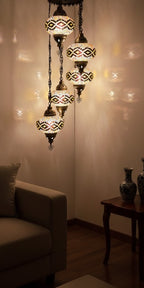 Turkish Mosaic Chandelier – 5 Globe