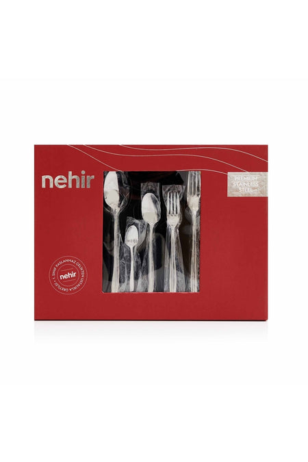 Nehir sahra 30 Piece Fork Spoon Set - MALLTURK