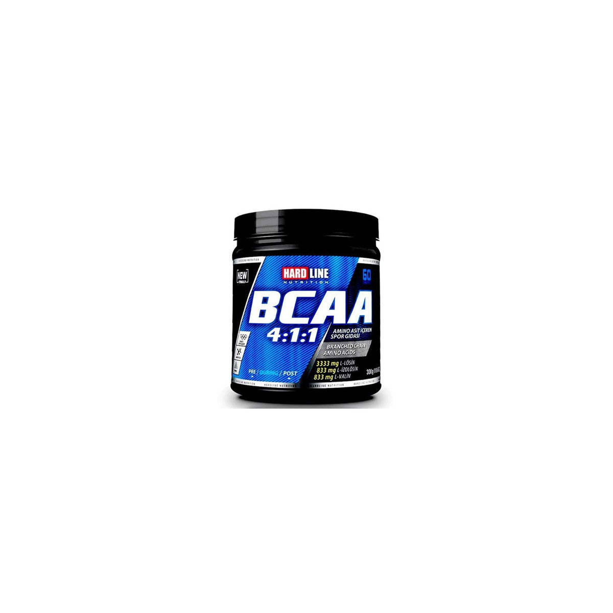 Hardline Nutrition Hardline BCAA 4:1:1 Sports Nutrition 300g Unflavored Amino Acid Supplement - Made in Türkiye - MALLTURK