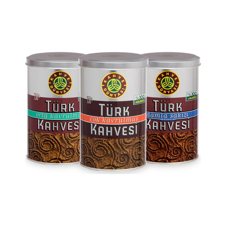 Coffee World 250 gr Turkish Coffee Trial Pack (3 pack) - MALLTURK