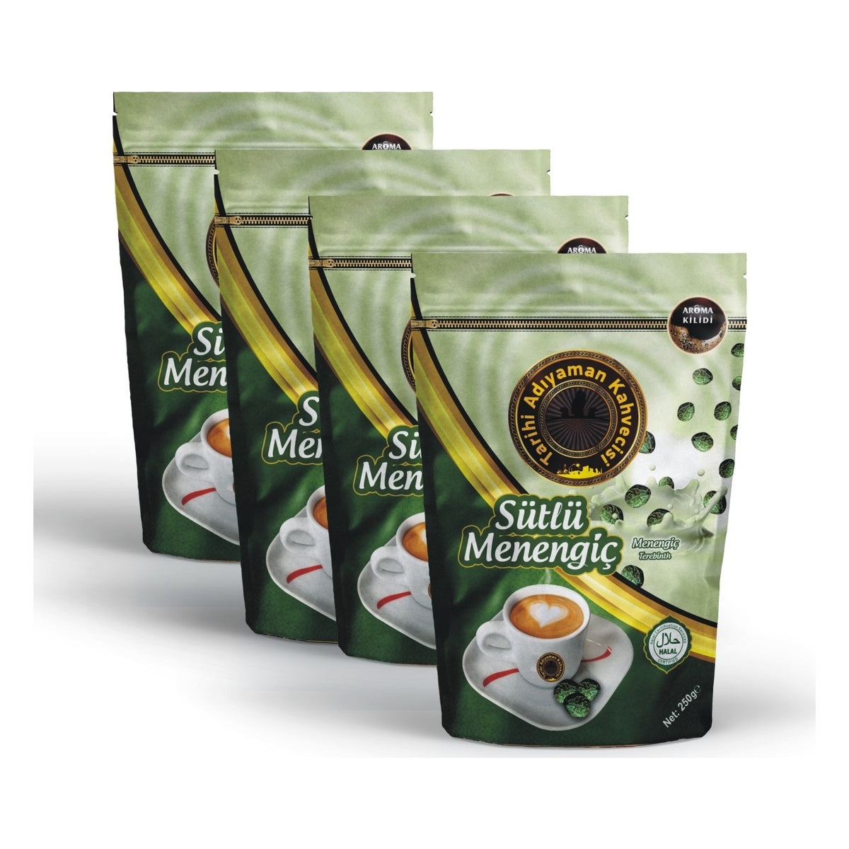 Historical Adiyaman Coffee House - Historical Adiyaman Coffee with Milk and menengic (250 gr x 4 Packs) - MALLTURK