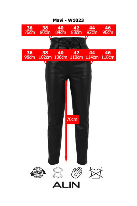 100% Genuine leather women's trousers - MALLTURK
