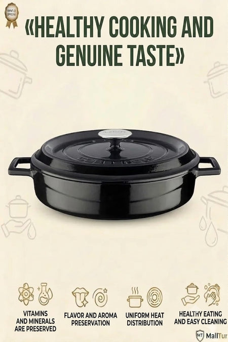 LAVA Cast Iron Casserole with Lid - MALLTURK