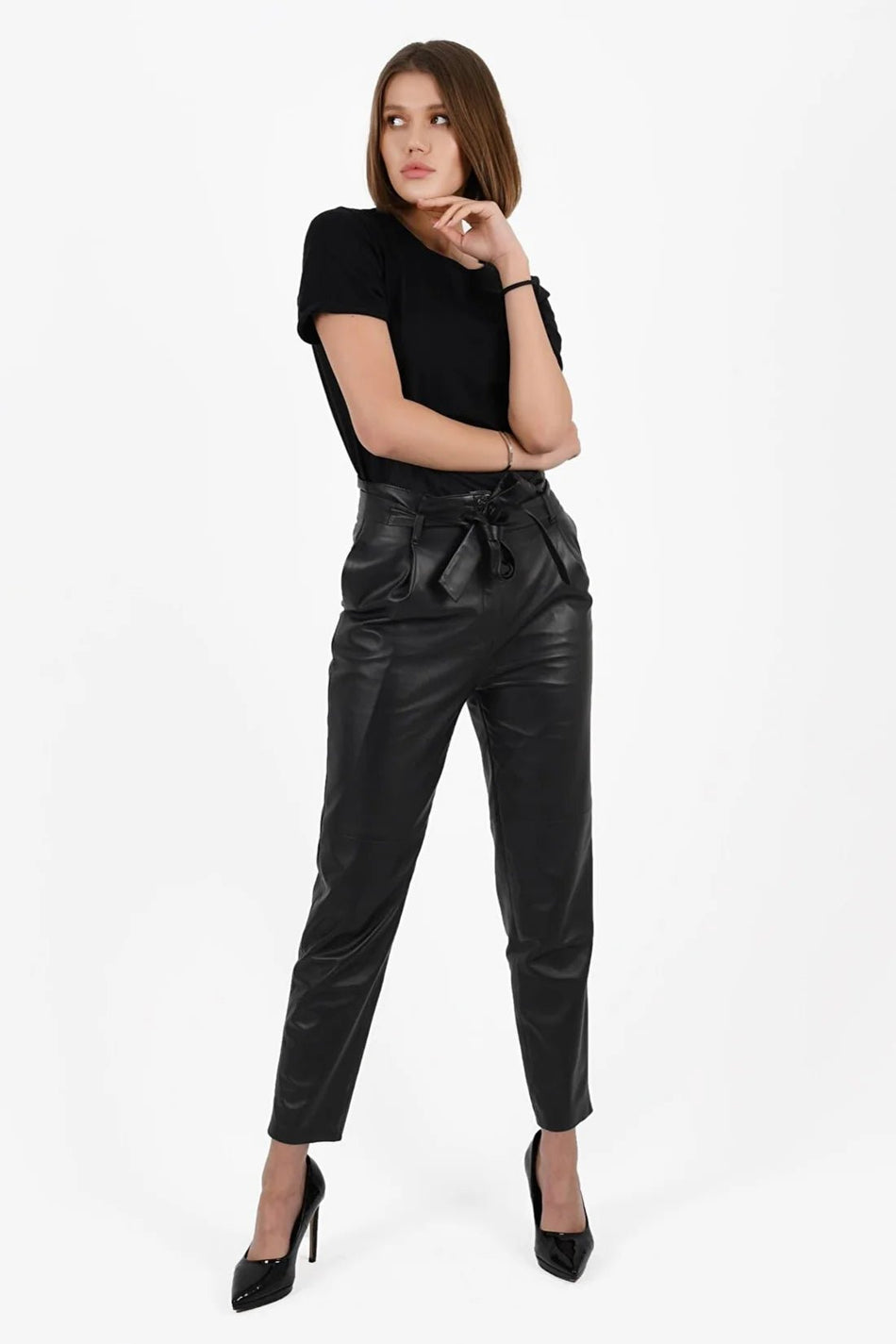 100% Genuine leather women's trousers - MALLTURK