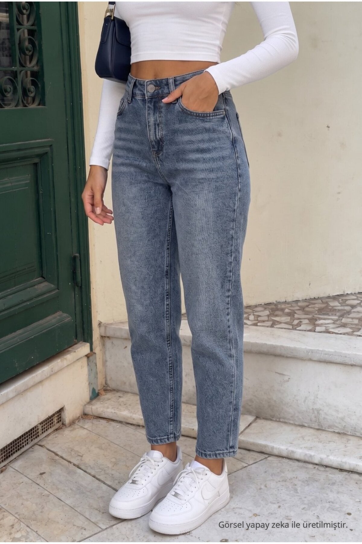 Ankle Length Straight Fit Jeans, Sky Blue - MALLTURK