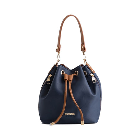 Armine Pia Bag Navy Blue Casual Model - MALLTURK