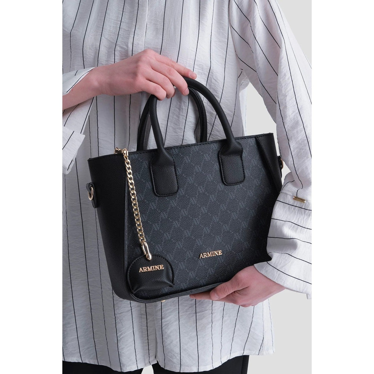 Armine Polka Dot Bag Black - MALLTURK