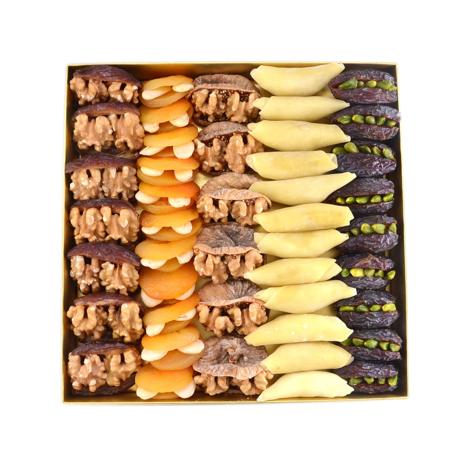 Assorted Dried Fruits with Nuts in Ottoman Gift Box, 1000g – 35.27oz - MALLTURK