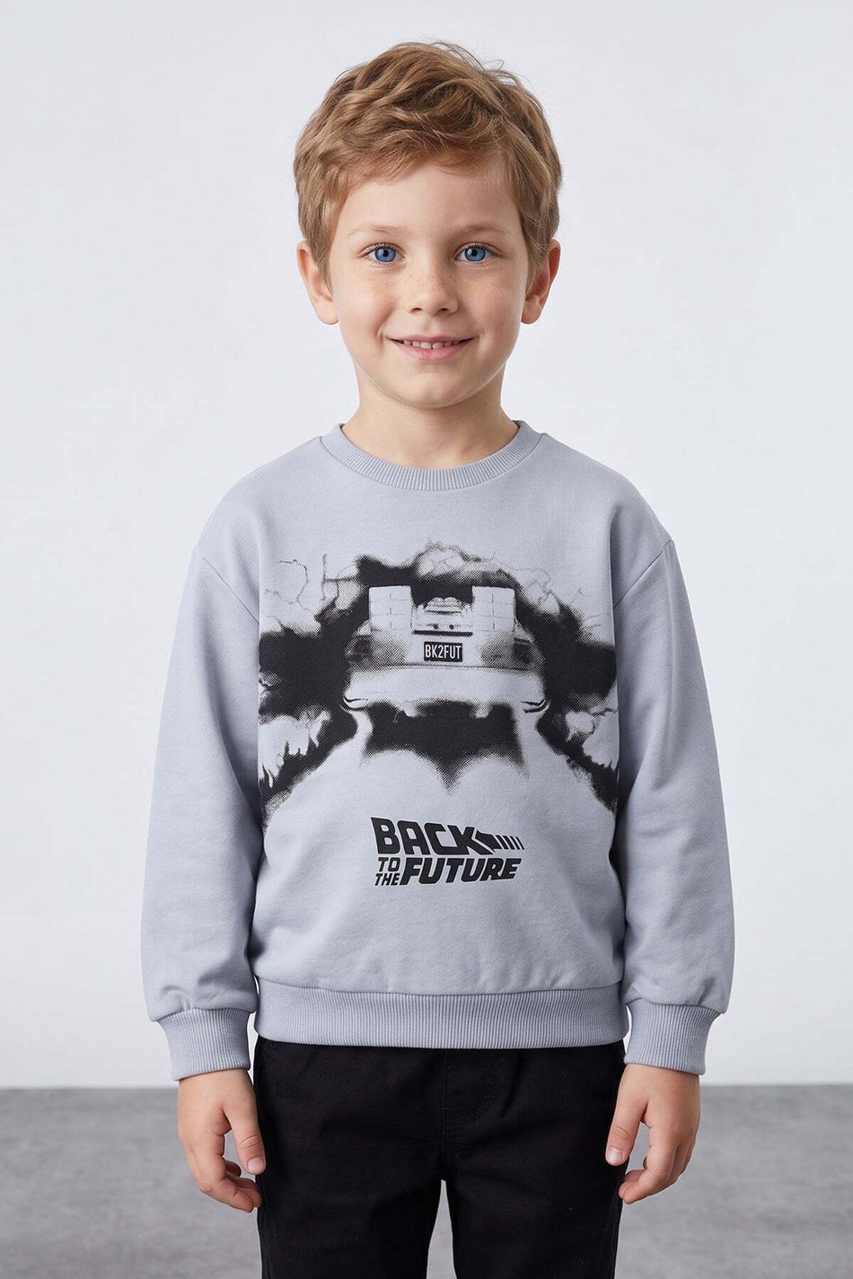 Back to the Future Printed Boys' Sweatshirt - MALLTURK