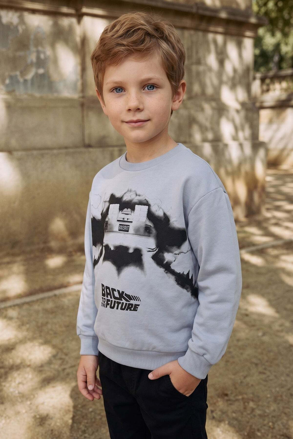 Back to the Future Printed Boys' Sweatshirt - MALLTURK