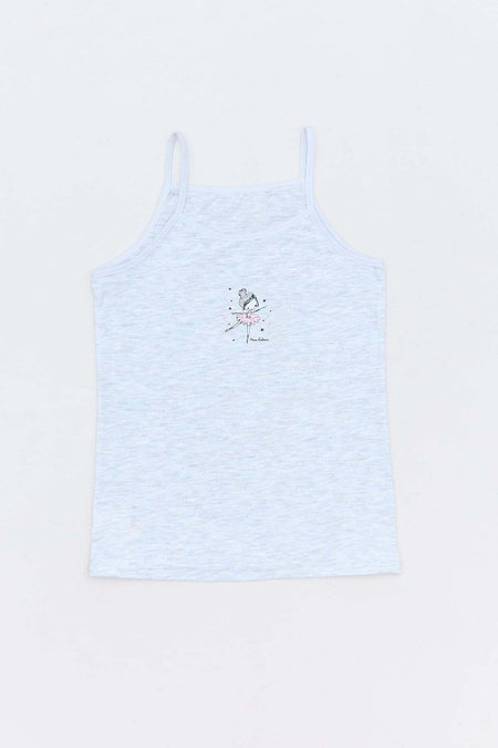 Ballerina Printed 3 Piece Girl's Tank Top - MALLTURK
