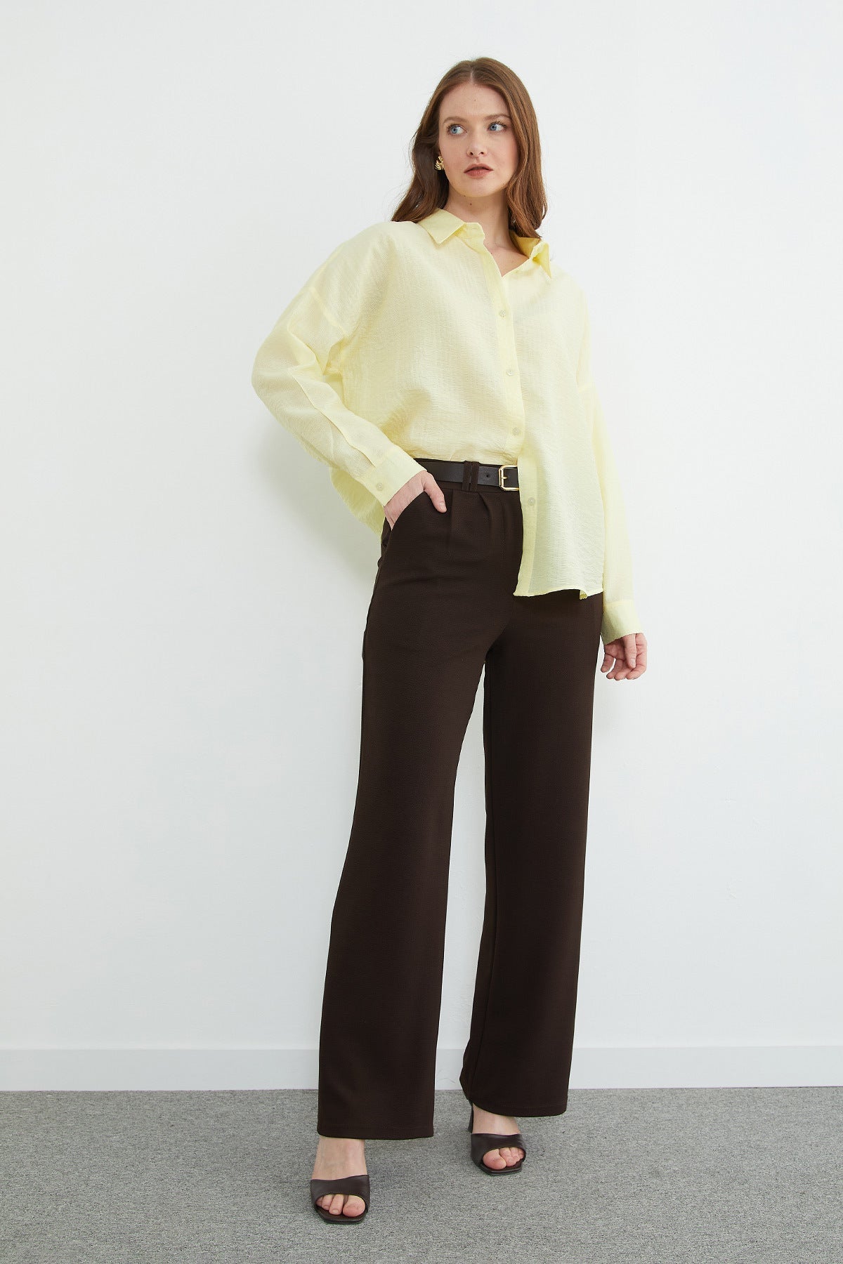 Basic Buttoned Crinkle Shirt - MALLTURK