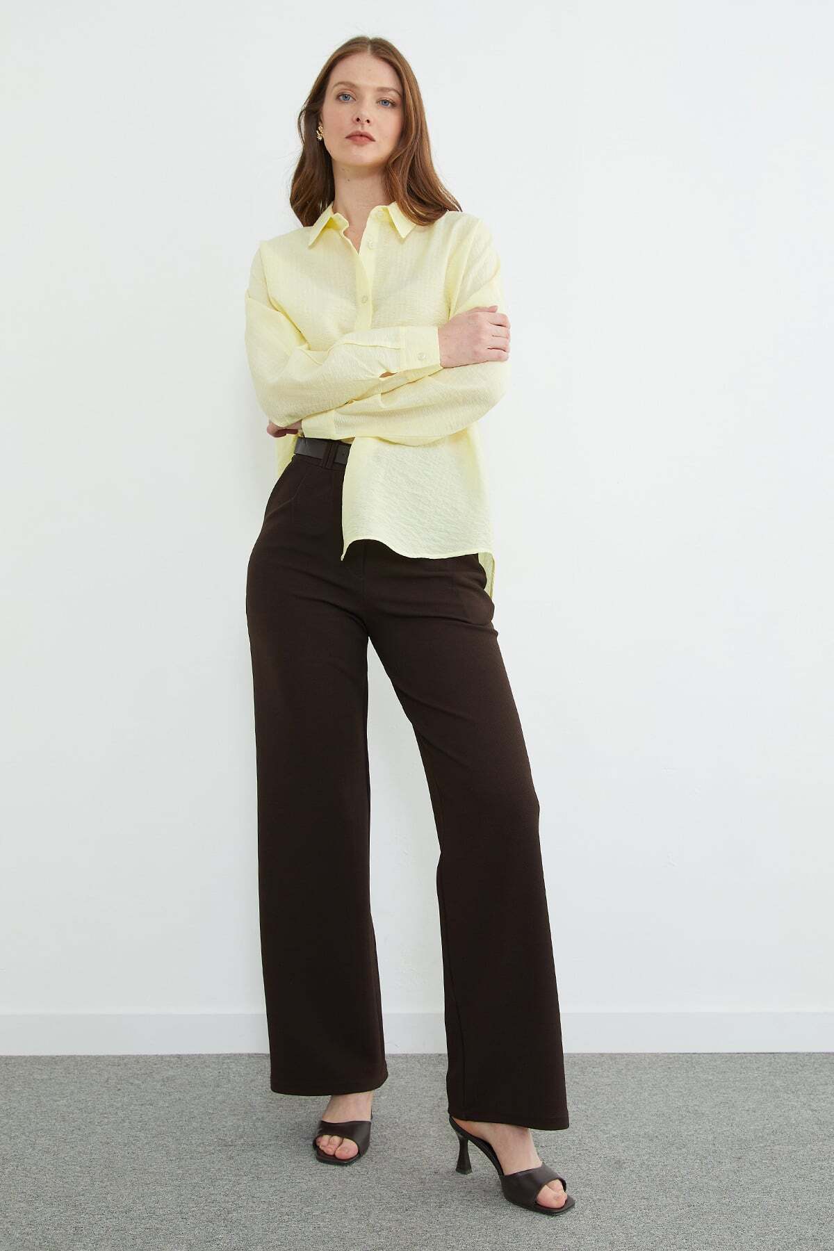 Basic Buttoned Crinkle Shirt - MALLTURK
