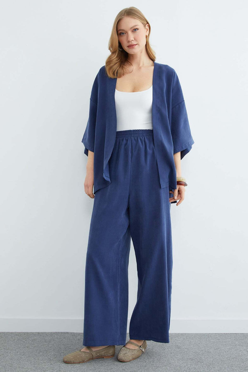 Basic Capri Sleeve Loose 2-Piece Set - MALLTURK
