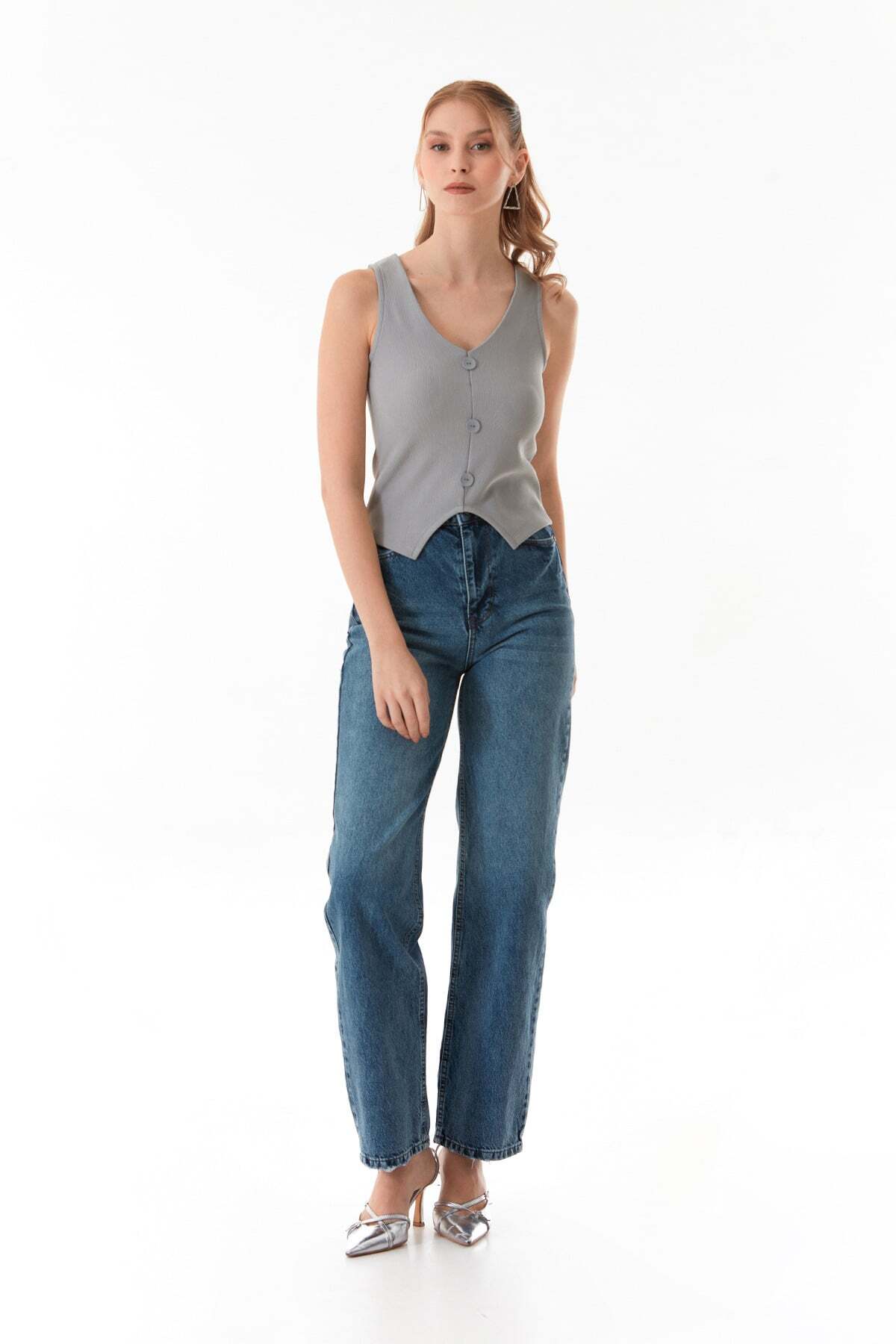 Basic Corded Buttoned Vest - MALLTURK