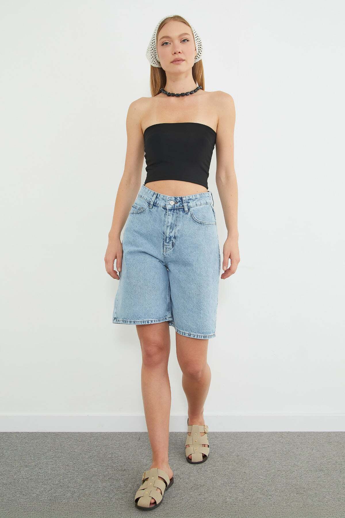 Basic Covered Strapless Bustier - MALLTURK