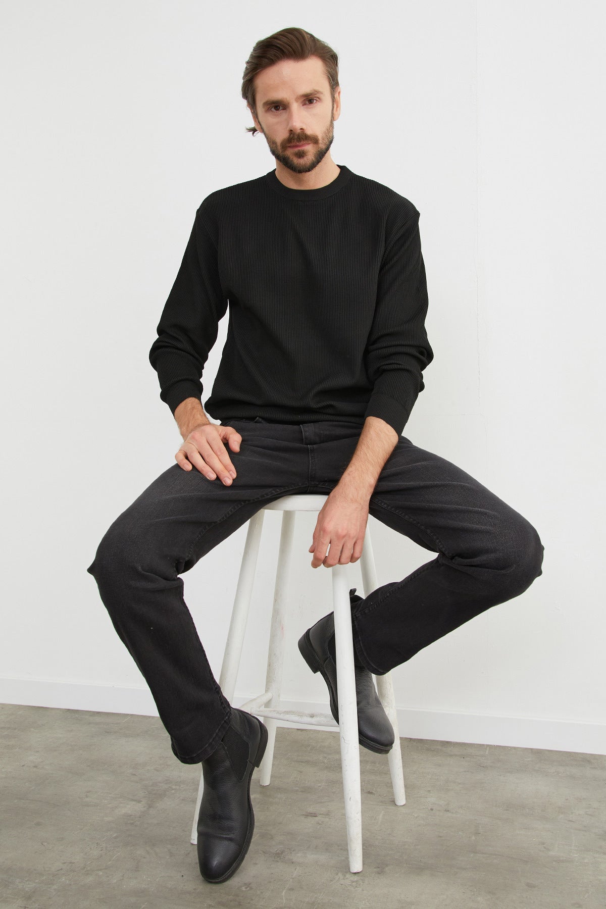 Basic Crew Neck Knitwear Sweater - MALLTURK