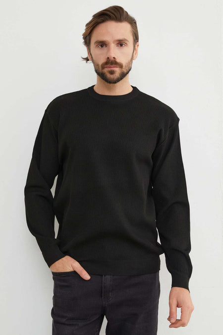 Basic Crew Neck Knitwear Sweater - MALLTURK